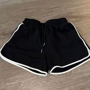 REVOLVE Black Athletic Shorts with White Accents